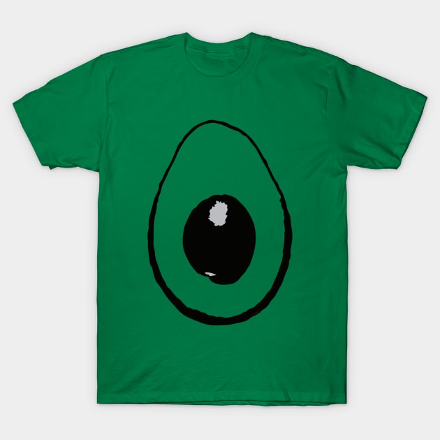 AVOCADO B&W different color background T-Shirt by DARNA
